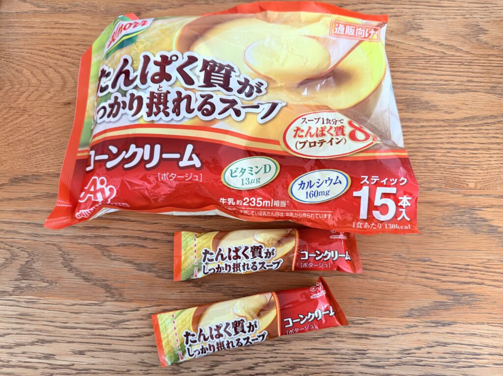 タンパク質　コーンスープ　コーンクリーム　味の素
