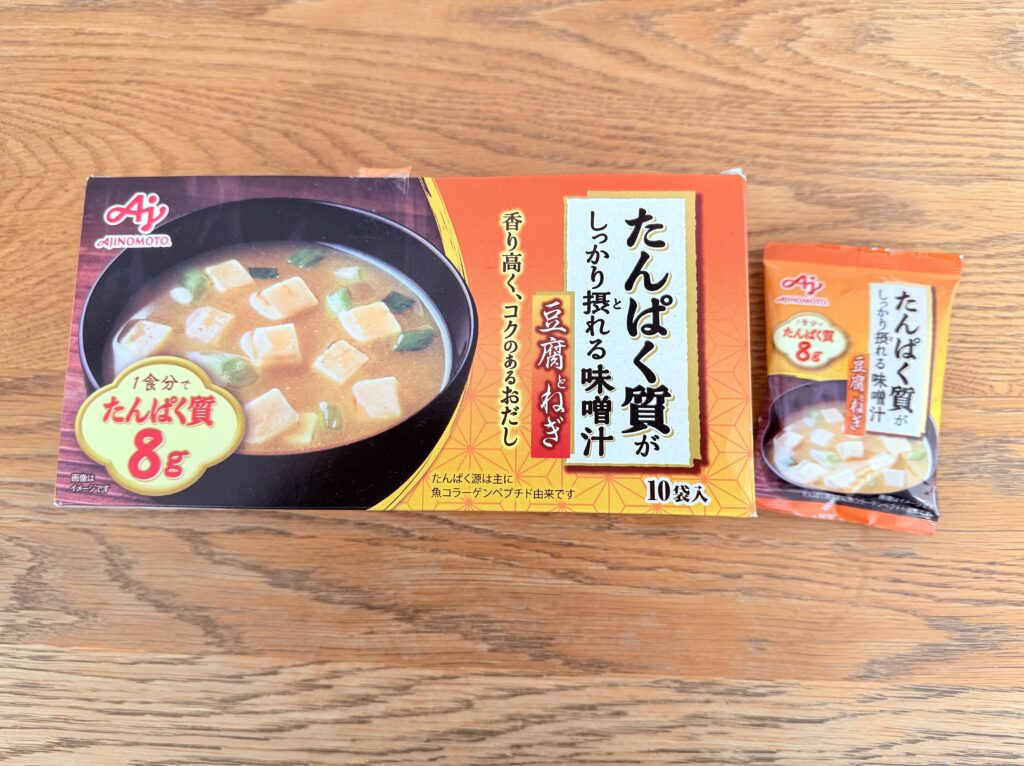 タンパク質　味噌汁　みそ汁　味の素　豆腐　ねぎ
